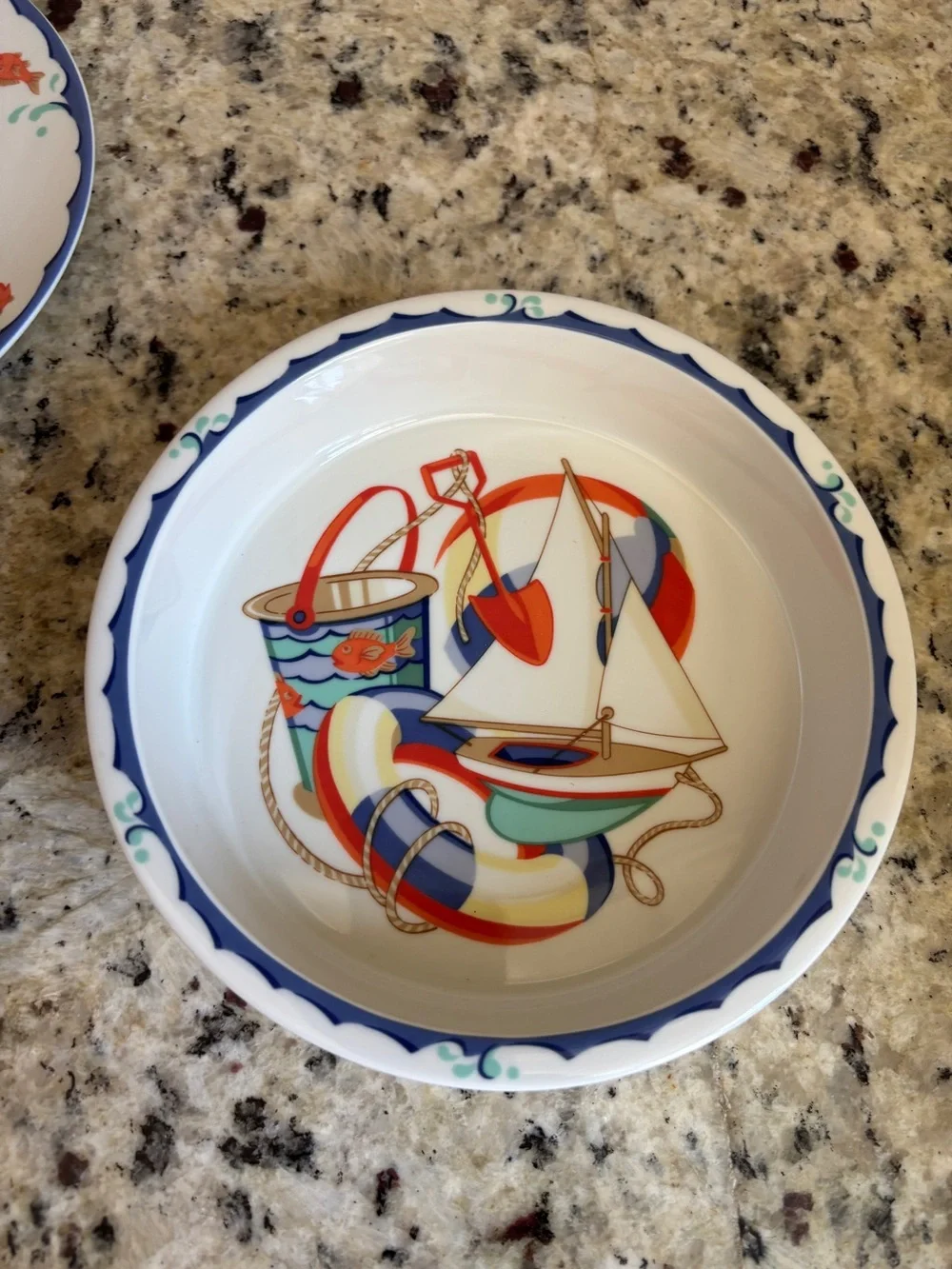Vintage TIFFANY & Co. PORCELAIN 3 Pc Set~ Tiffany Seashore Vintage from 1990